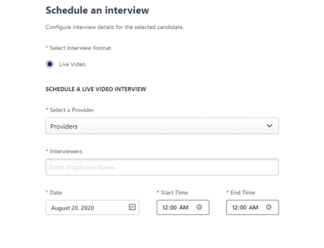 Microsoft Teams Video Interview integration - 2